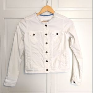 Boden White Denim Jacket Small Size 2